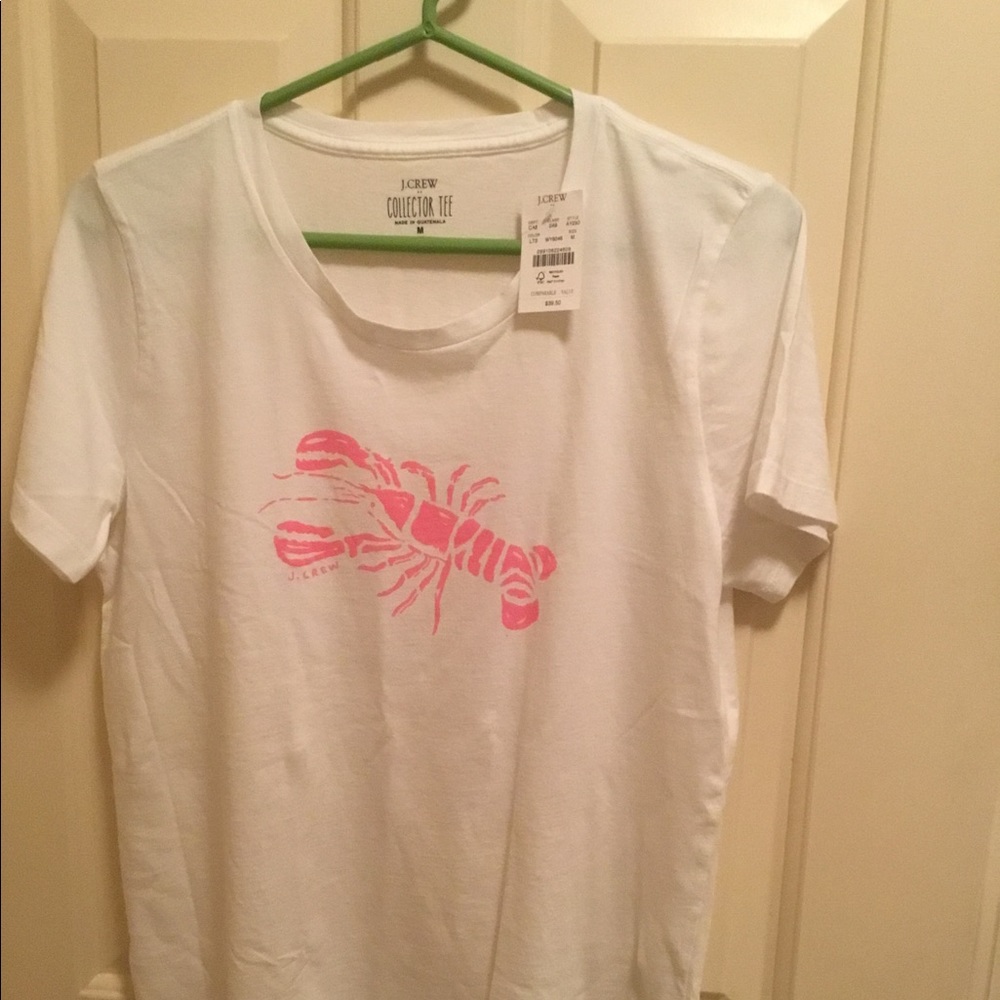JCrew pink lobster collector tee shirt